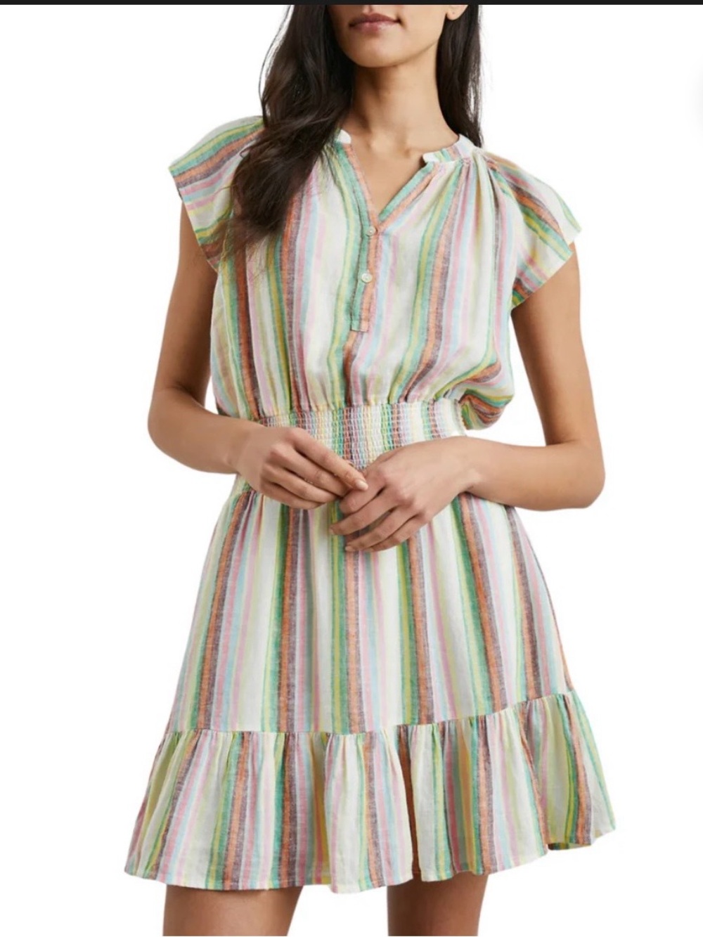 Rails Women's Augustine Stripe Linen Blend Dress in the Palais Stripe medium